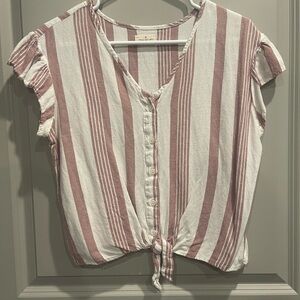 Thread & Supply Pink and White Striped Blouse
